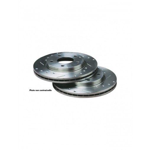 Disques de frein Bratex Groupe A Percés rainurés Ford Sierra 1.3 no ABS 239,5x12,7