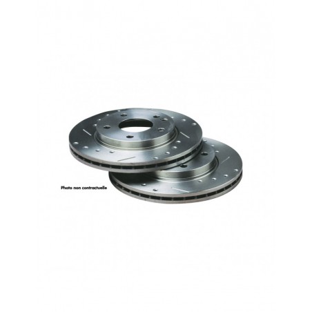 Disques de frein Bratex Groupe A Percés rainurés Ford Sierra 1.3 no ABS 239,5x12,7