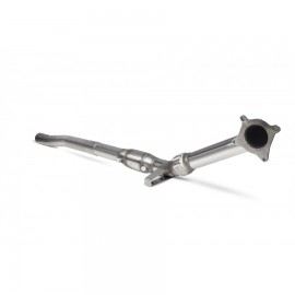 Downpipe with a high flow sports catalyst
