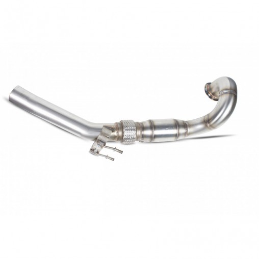 Downpipe with high flow sports catalyst