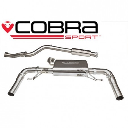Echappement COBRA Sport pour RENAULT CLIO RS 200 2.0 16v aprÃ¨s catalyseur avec silencieux central