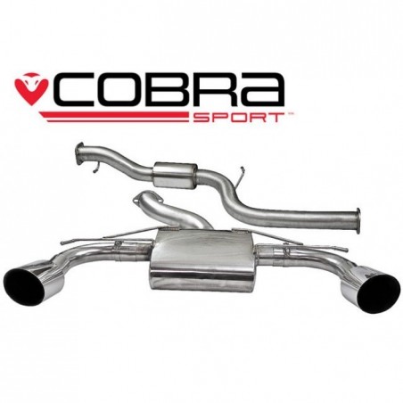 Echappement COBRA Sport pour FORD Focus RS (MK2) apres catalyseur (Catback) avec silencieux arriere avec resonateur