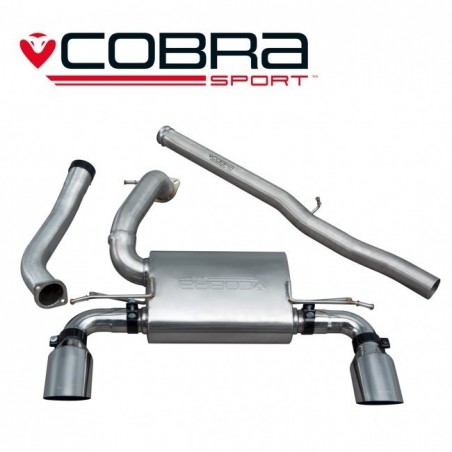 Echappement COBRA Sport apres catalyseur (Catback) pour FORD Focus RS MK3. Diametre 76.2 mm