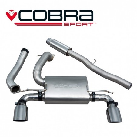 Echappement COBRA Sport aprÃ¨s catalyseur (Catback) pour FORD Focus RS MK3. Diametre 76.2 mm