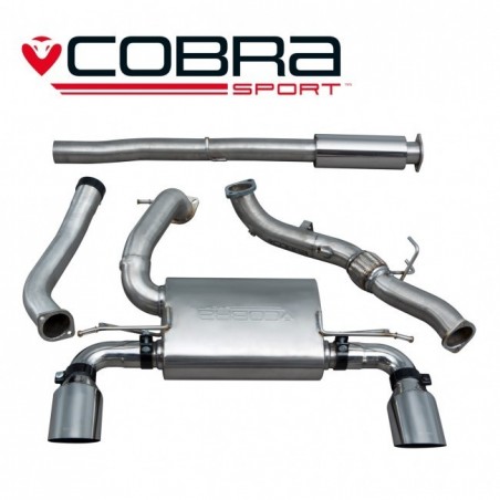 Echappement COBRA Sport avec decata pour FORD Focus RS MK3. Diametre 76.2 mm