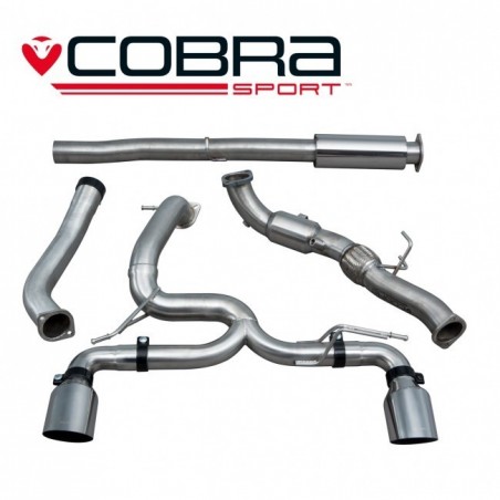 Echappement COBRA Sport VENOM avec cata sport pour FORD Focus RS MK3. Diametre 76.2 mm