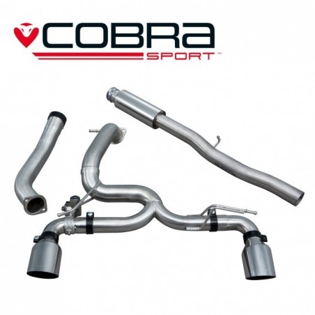 Echappement avec valve COBRA Sport VENOM aprÃ¨s catalyseur (Catback) pour FORD Focus RS MK3. Diametre 76.2 mm