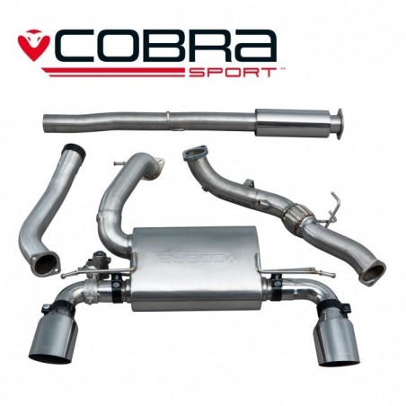 Echappement avec valve COBRA Sport avec decata pour FORD Focus RS MK3. Diametre 76.2 mm