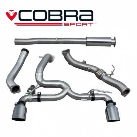 Echappement avec valve COBRA Sport VENOM avec decata pour FORD Focus RS MK3. Diametre 76.2 mm
