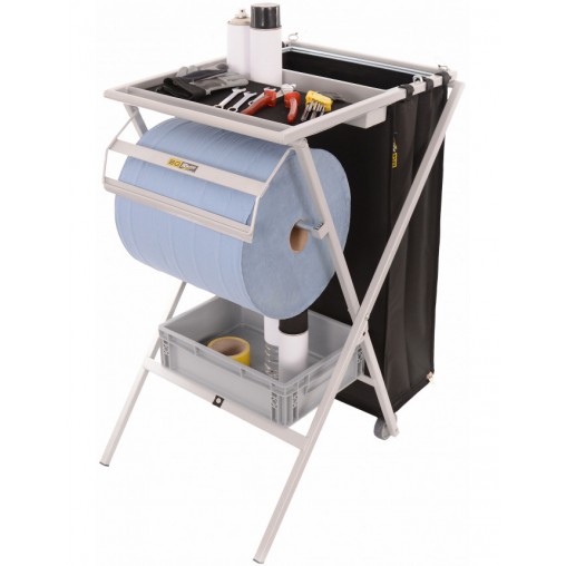 Poste de travail pliable gris