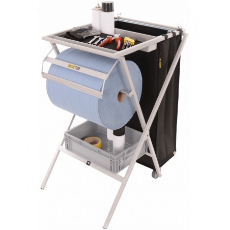 Poste de travail pliable gris
