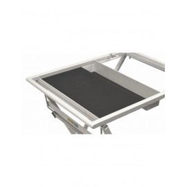 Poste de travail pliable gris