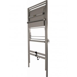 Poste de travail pliable gris