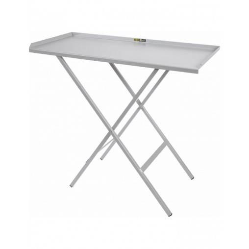 Table acier pliante grise