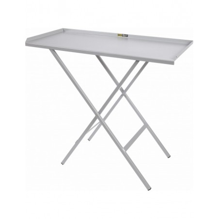 Table acier pliante grise