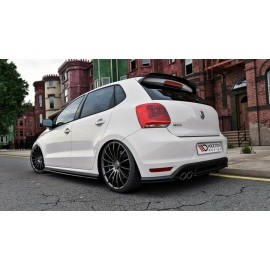 MAXTON ARRIÈRE SPLITTER VW POLO MK5 GTI APRES FACELIFT (avec une barre verticale)