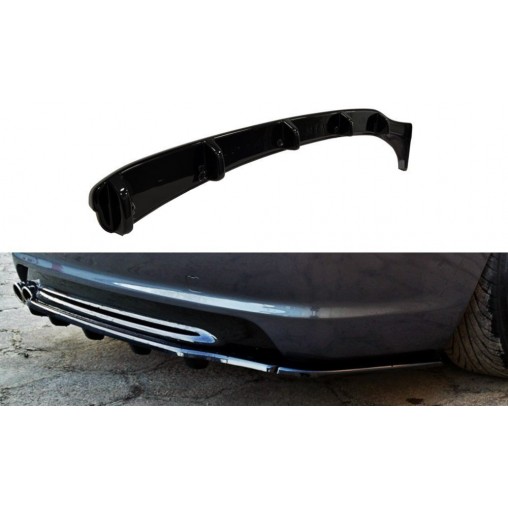 MAXTON CENTRAL ARRIÈRE SPLITTER BMW 3 E46 MPACK COUPE (avec une barre verticale)