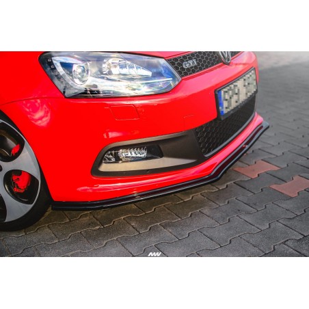 MAXTON LAME DU PARE-CHOCS AVANT / SPLITTER V.2 VOLKSWAGEN POLO MK5 GTI 6R AVANT FACELIFT