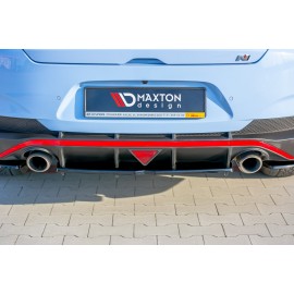 MAXTON Central Arriere Splitter (avec une barre verticale) Hyundai I30 N Mk3 Fastback