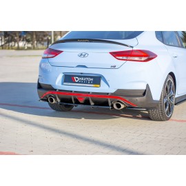 MAXTON Central Arriere Splitter (avec une barre verticale) Hyundai I30 N Mk3 Fastback