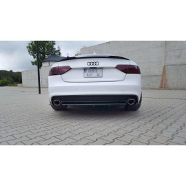 MAXTON Central Arriere Splitter Audi A5 S-Line 8T FL Coupe / Sportback (avec une barre verticale)