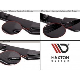 MAXTON Central Arriere Splitter Audi A5 S-Line F5 Coupe / Sportback (avec une barre verticale)