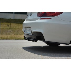 MAXTON CENTRAL ARRIÈRE SPLITTER BMW 6 Gran Coupé MPACK (avec une barre verticale)