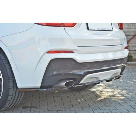 MAXTON CENTRAL ARRIÈRE SPLITTER BMW X4 M-PACK (avec une barre verticale)