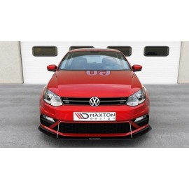 MAXTON SPORT LAME DU PARE-CHOCS AVANT VW POLO MK5 GTI APRES FACELIFT