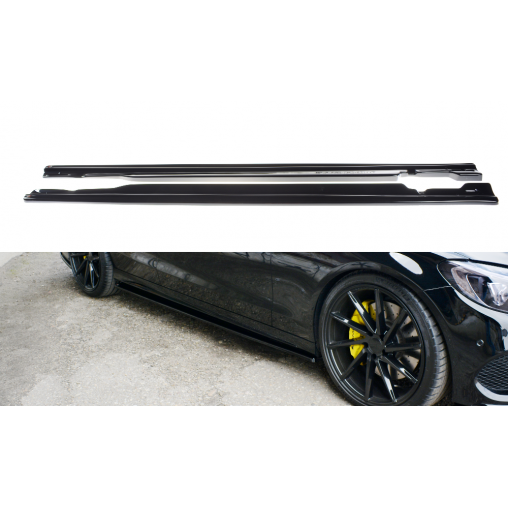 MAXTON SET DES DIFFUSEUR DES BAS DE CAISSE MERCEDES- BENZ C43 AMG W205 MAXTON SET DES DIFFUSEUR DES BAS DE CAISSE MERCEDES- BENZ C43 AMG W205