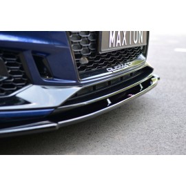 MAXTON Lame Du Pare-Chocs Avant / Splitter V.1 Audi RS4 B9 MAXTON Lame Du Pare-Chocs Avant / Splitter V.1 Audi RS4 B9