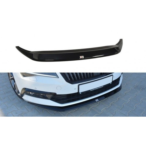 MAXTON Lame Du Pare-Chocs Avant V.1 Skoda Superb Mk3 MAXTON Lame Du Pare-Chocs Avant V.1 Skoda Superb Mk3