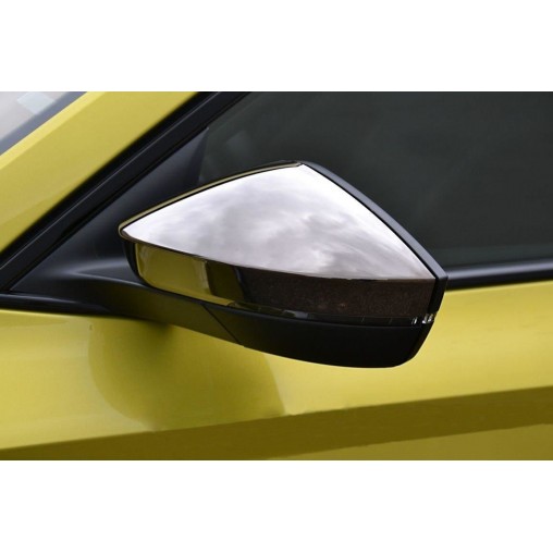 MAXTON Mirror Shell Covers Skoda Superb Mk3 / Mk3 FL [Dark Chrome]