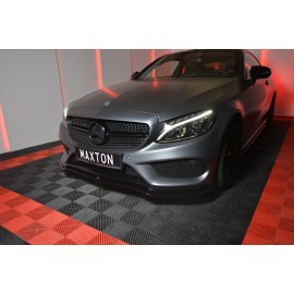 MAXTON LAME DU PARE-CHOCS AVANT / SPLITTER V.1 MERCEDES- BENZ C-CLASS W205 COUPE AMG-LINE