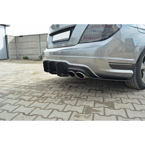 MAXTON MERCEDES C W204 AMG-LINE (APRES FACELIFT) DIFFUSEUR ARRIERE & LAME DU PARE CHOCS ARRIERE