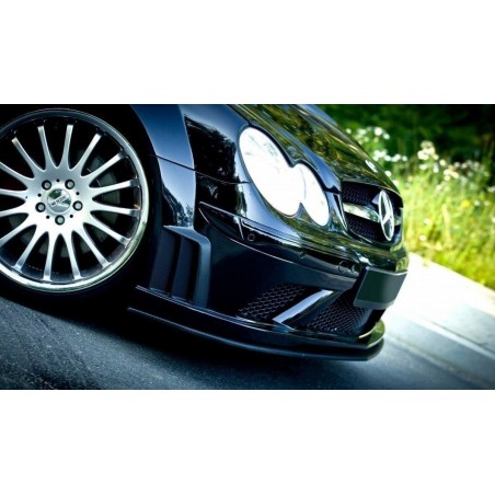 MAXTON LAME DU PARE-CHOCS AVANT MERCEDES CLK W209 BLACK (SL BLACK SERIES LOOK)