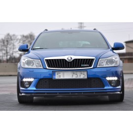 MAXTON LAME DE PARE-CHOCS V1 AVANT SKODA OCTAVIA MK2 (RS VERSION) FACELIFT APRÈS FACELIFTING