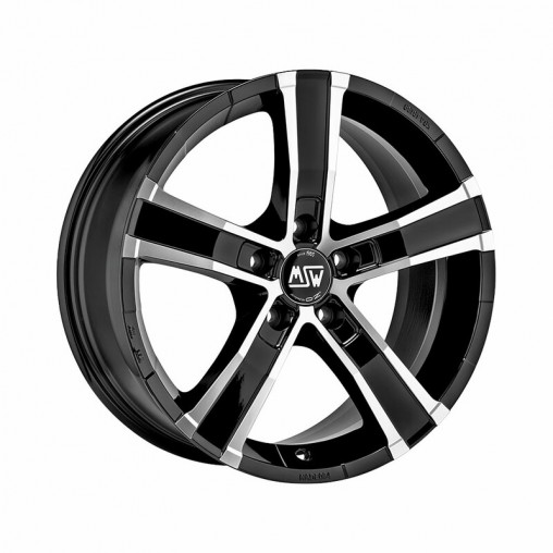 MSW Sahara 5 17x8" 5x120 ET45, Noir Brillant / Poli MSW Sahara 5 17x8" 5x120 ET45, Noir Brillant / Poli