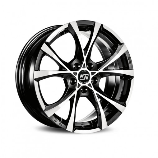 MSW Cross Over 18x8" 5x105 ET38, Noir Brillant / Poli