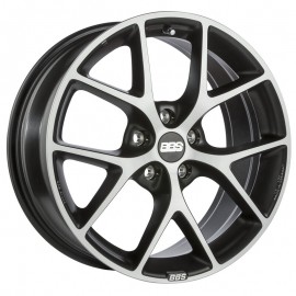 BBS SR 17x7.5" 5x100 ET37, Noir Mat / Poli