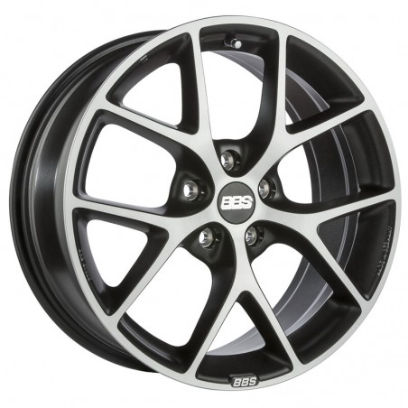 BBS SR 17x7.5" 5x100 ET37, Noir Mat / Poli