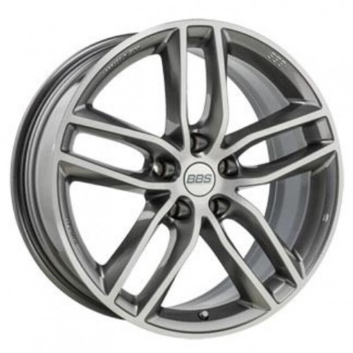 BBS SX 18x8" 5x108 ET45, Gris Platine / Poli