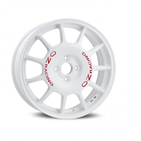 OZ Leggenda 17x7" 4x100 ET30, Blanc, Lettres Rouges