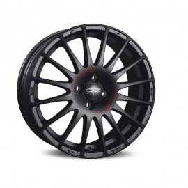 OZ Superturismo GT 17x8" 5x100 ET35, Noir Mat, Lettres Rouges