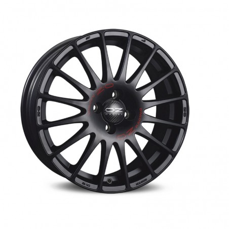 OZ Superturismo GT 17x8" 5x105 ET40, Noir Mat, Lettres Rouges