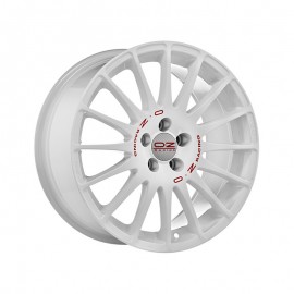 OZ Superturismo WRC 17x7" 4x108 ET48, Blanc, Lettres Rouges