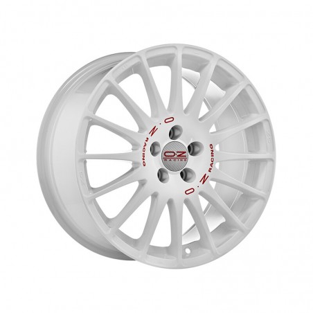 OZ Superturismo WRC 15x6.5" 5x100 ET35, Blanc, Lettres Rouges