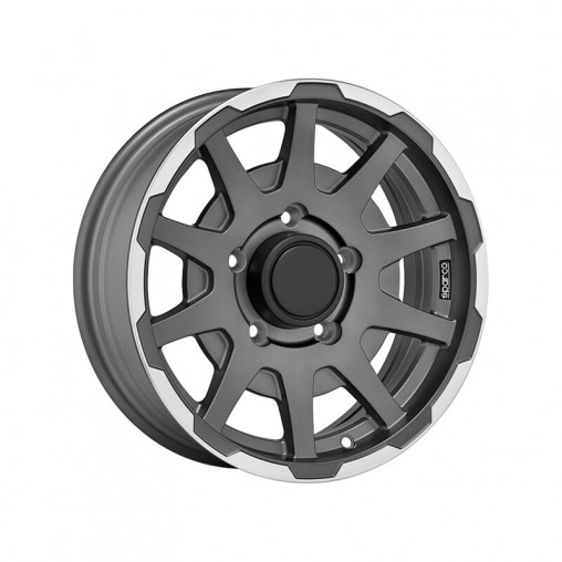 Sparco Dakar 16x5.5" 5x139.7 ET0, Gris Anthracite, Rebord Poli Sparco Dakar 16x5.5" 5x139.7 ET0, Gris Anthracite, Rebord Poli