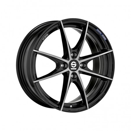 Sparco Trofeo 4 16x6.5" 4x100 ET37, Noir Brillant / Poli