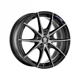 Sparco Trofeo 5 17x7.5" 5x110 ET36, Noir Brillant / Poli